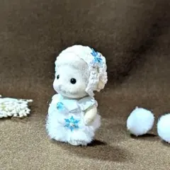 ミニチュアドール服　アウトフィット　赤ちゃん　雪んこ　バブーシュカ　ふわパンツ