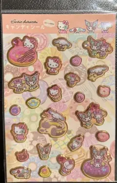 正規品　サンリオ　キャンディシール　ストーン付き　ハローキティ　クロミ　ドーナツ