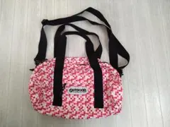 OUTDOOR チェック柄 ショルダーバッグ ピンク