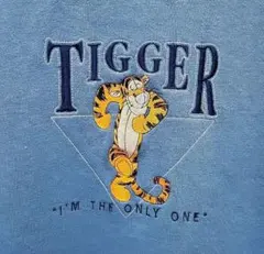 希少 USA製 90s ディズニー TIGGER スウェット　刺繍　グリーン
