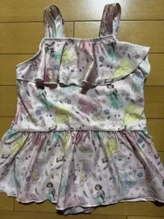 ぽ*む様 プリンセス柄ワンピース水着（ピンク）130センチ