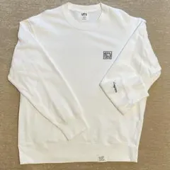 UNIQLO キースヘリング　ホワイト クルーネック スウェット　トレーナー　L