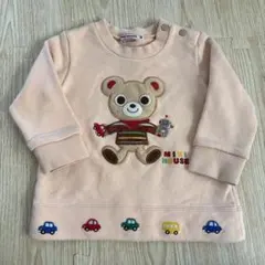 ミキハウス クマ刺繍 トレーナー 80