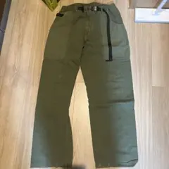 GRAMICCI カーキ カーゴパンツ ウエスト調整可能