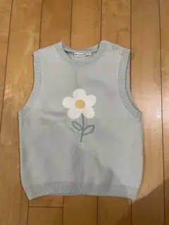 dave&bella フラワーデザインニットベスト　90サイズ　女の子