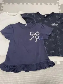 リボンデザインフリルTシャツ3枚セット