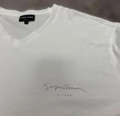 Giorgio Armani 黒タグVネック 半袖白Tシャツ 56アルマーニのサムネイル