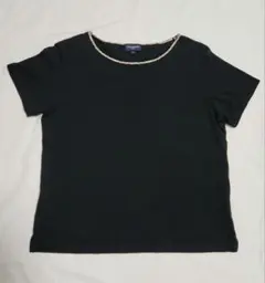 BURBERRYゴルフ　ノバチェックTシャツ　ブラック　レディースLのサムネイル