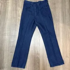 Wrangler ダークブルー ストレートデニムパンツ