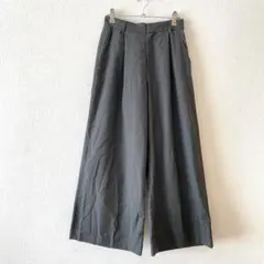 ☆【ケービーエフ】ワイドパンツ フロントタック ウエスト後ろゴム 裏地有 ONE