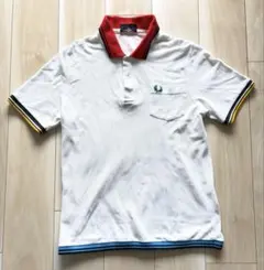 英国製 FRED PERRY ポロシャツ 白 40 Lサイズのサムネイル