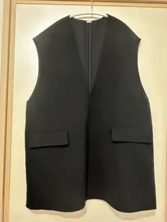 ミラオーウェン　SETUP フラップポケットベストプルオーバー　ブラック