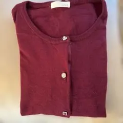 index バーガンディ カーディガン M