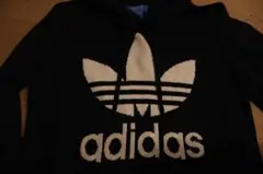 adidas ユニセックス　ネイビー フード付きプルオーバー　ニット