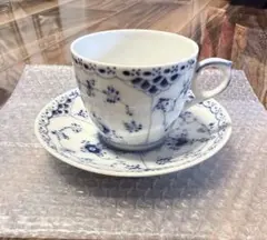 ②ロイヤルコペンハーゲン　ハーフレース　コーヒーカップ　ソーサー　カップ