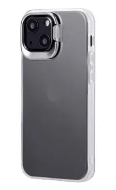 iPhone 13 mini用 スタンド付耐衝撃ハイブ(フロストホワイト)