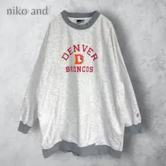 【niko and ニコアンド】　NFL コラボ　トレーナー　ゆったり　洗える