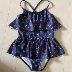 フルフル ネイビー チェリー柄 水着 120