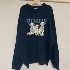 Bohemian Chop ボヘミアンチョップ ダルメシアン ジャガードニット