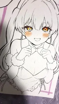 宝鐘マリン　手書きイラスト
