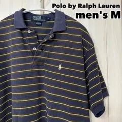 Polo by Ralph Lauren ポロシャツ M ネイビー/ボーダー