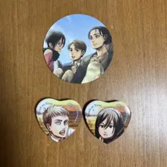 進撃の巨人 ミカサ　ジャン　缶バッジ 、エレン　ミカサ　アルミン　コースター
