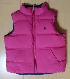 ラルフローレンポロ ダウンベスト 100cm~ ピンク　ネイビー