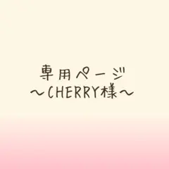 専用ページ〜CHERRY様〜