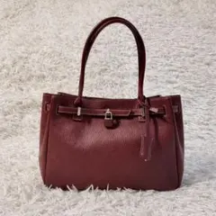 極美品】傳濱野 ミーティア ハンドバッグ 南京錠 ダークブラウン