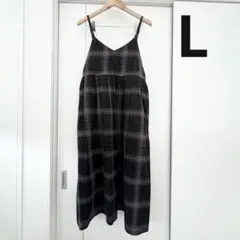 しまむら　SEASONREASON チェック　キャミワンピース