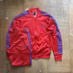 adidas Originals トラックスーツ 上下セット M レッド×ブルー