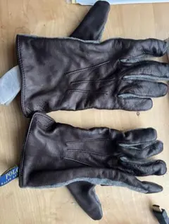 超美品　ポロラルフローレンダークブラウン 手袋