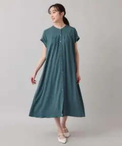 UNTITLED バンドカラーシャツワンピース 大きいサイズ 44