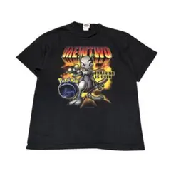 ポケモン ミュウ ミュウツー アニメ プリント Tシャツ ブラック 