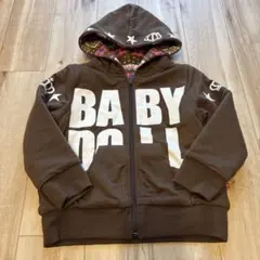 BABYDOLL ブラウン フリースパーカー　100cm