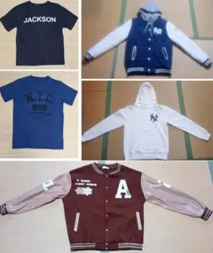 スタジャン風　プルオーバー　パーカー Tシャツ メンズ服　まとめ アウター