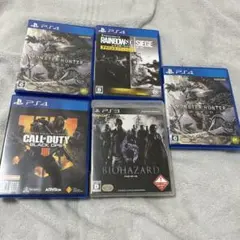 PS4ソフト4本、PS3ソフト1本　まとめ売り