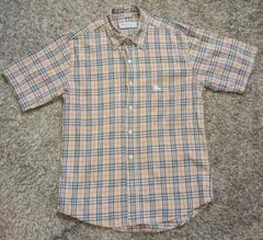 Burberrys チェック柄 半袖シャツ Lサイズ