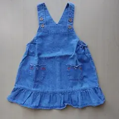 futafuta フタフタ　さくらんぼ刺繍　デニム　ジャンスカ　80cm