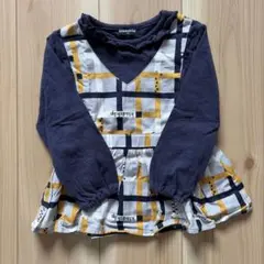 klädskap チェック柄 長袖カットソー 100 女の子