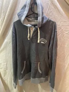 stussy ステューシー　グレーパーカー　ラージ