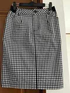 美品　INDIVI ギンガムチェック　タイトスカート