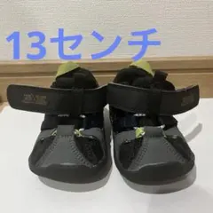 BREEZE（イフミー）水陸両用サンダル 13センチグレー ブラック