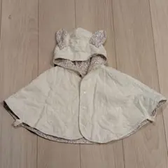 子供服 耳付きフードポンチョ