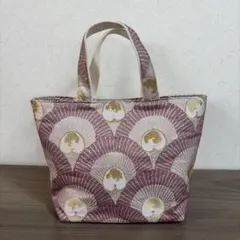 ハンドメイドトートバッグ ピンク・ゴールド