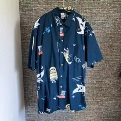 CHUMS アロハシャツ L ネイビー　かりゆし