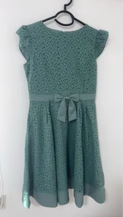 pom ponette junior 総レースドレス（グリーン/L(160)