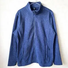 新品　フリースジャケット XL ネイビー フルジップ ジップアップ ブルゾン