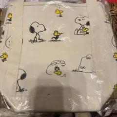 スヌーピー プリント 小型トートバッグ