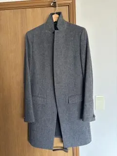 【All Saints】　69800円 グレー ステンカラーコート ウール混紡